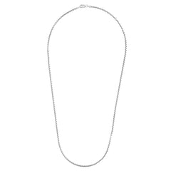 Sterling Silver 2mm Round Box 18 Chain with Lobster Clasp
