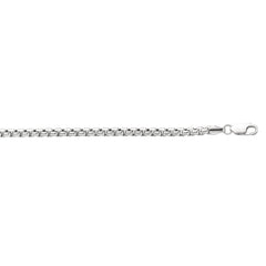 Sterling Silver 3.80mm Round Box 24 Chain with Lobster Clasp