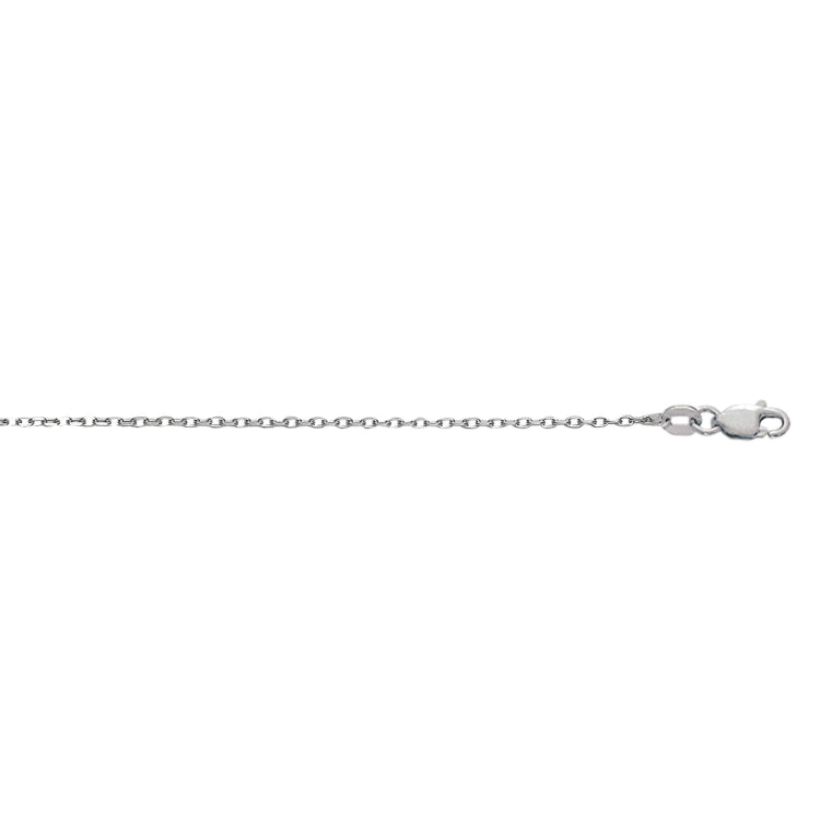 Sterling Silver 0.8mm Diamond Cut Cable 20 Chain with Lobster Clasp