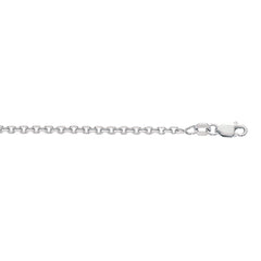 Sterling Silver 2.75mm Diamond Cut Cable 22 Chain with Lobster Clasp