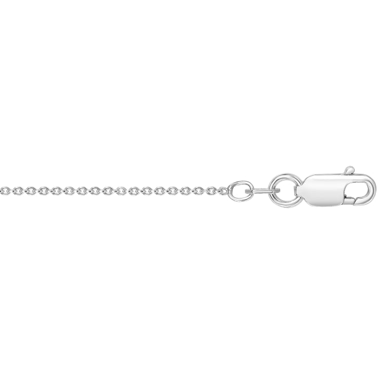 Sterling Silver 1.1mm Round Cable 20 Chain with Lobster Clasp