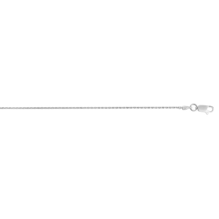 Sterling Silver 1.1mm Diamond Cut Wheat 24 Chain with Lobster Clasp