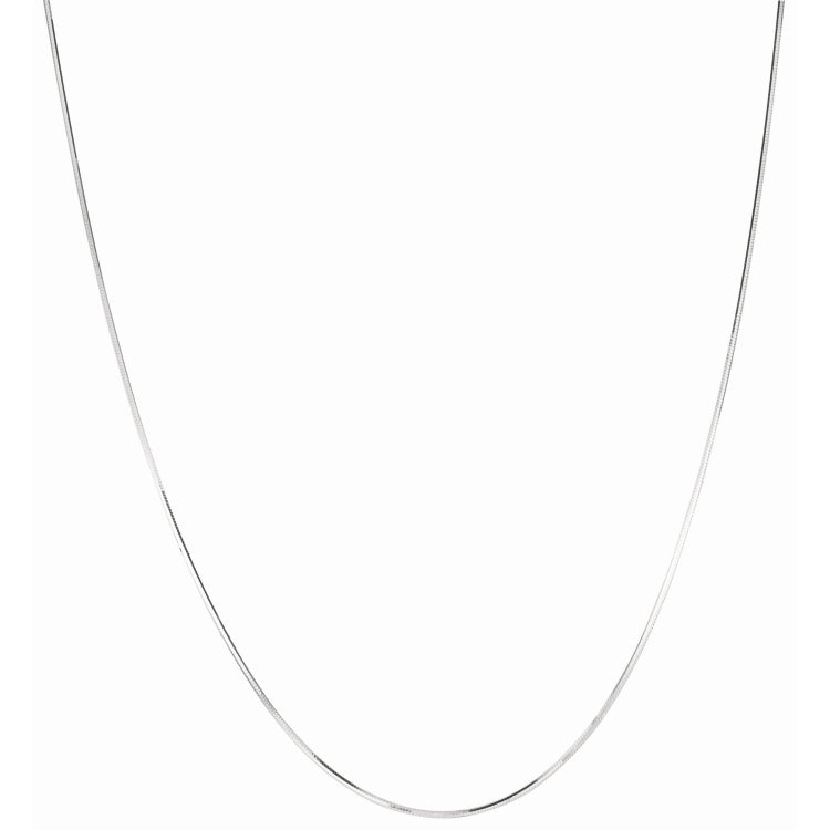Sterling Silver 1.1mm Octogonal Snake 20 Chain with Lobster Clasp
