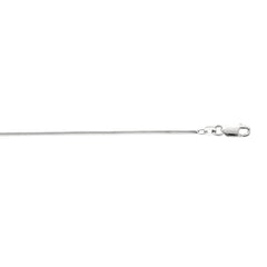 Sterling Silver 1.3mm Octogonal Snake 20 Chain with Lobster Clasp