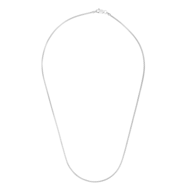 Sterling Silver 1.8mm Popcorn 18 Chain with Lobster Clasp