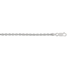 Sterling Silver 2.9mm Rope 18 Chain with Lobster Clasp
