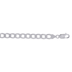 Sterling Silver 7.8mm Comfort Curb 20 Chain with Lobster Clasp
