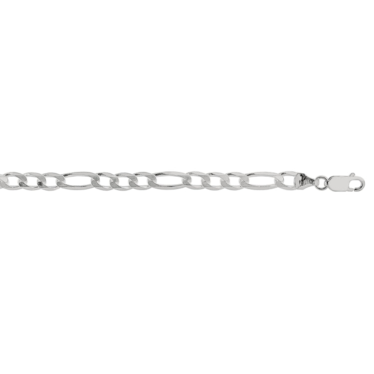 Sterling Silver 5.5mm Figaro 18 Chain with Lobster Clasp