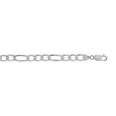 Sterling Silver 7mm Figaro 20 Chain with Lobster Clasp