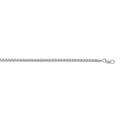 Sterling Silver 3.15mm Round Franco 24 Chain with Lobster Clasp