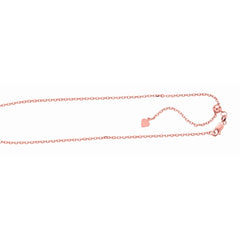 Sterling Silver 1.8mm Adjustable Rose Cable 22 Chain with Lobster Clasp