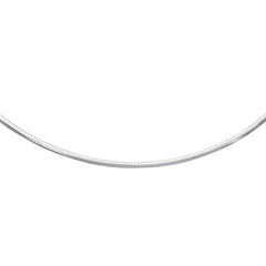 Sterling Silver 4mm Omega 18 Chain with Lobster Clasp