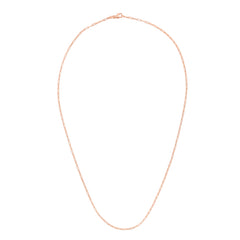 14K Rose Gold 1.5mm Paperclip 18 Chain with Lobster Lock