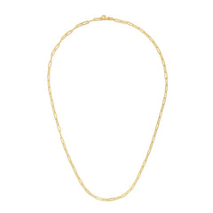 14K Yellow Gold 2.1mm Paperclip 18 Chain with Lobster Lock
