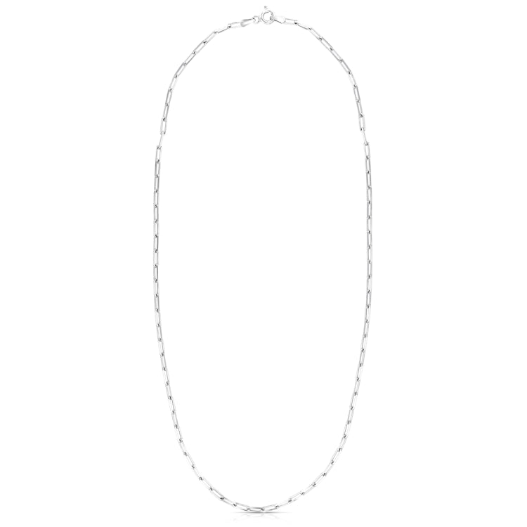 Sterling Silver 2.5mm Paperclip 24 Chain with Lobster Clasp