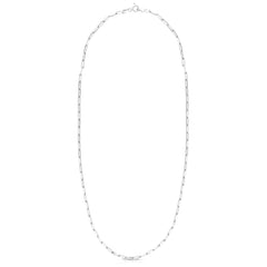Sterling Silver 2.5mm Paperclip 24 Chain with Lobster Clasp