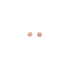 14K Rose Gold Polished 3mm Post Earring