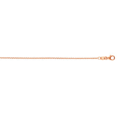 14K Rose Gold 1.25mm 16 Round Cable Chain with Lobster Clasp