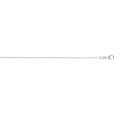 14K White Gold 1.5mm 20 Round Cable Chain with Lobster Clasp