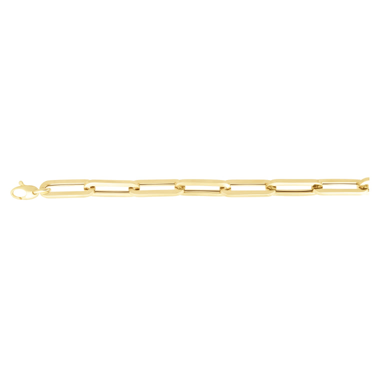 14K Yellow Gold 9.6mm Paperclip 18 Necklace with Lobster Clasp
