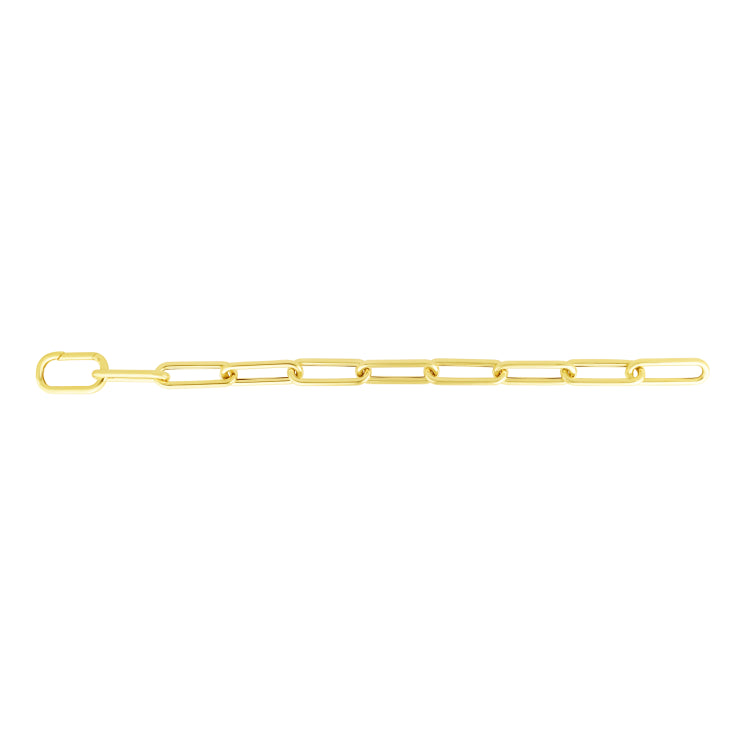 14K Yellow Gold 8.5mm Paperclip 7.75 Bracelet with Invisible Clasp