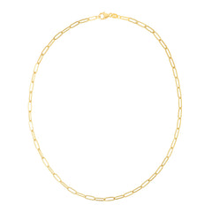 14K Yellow Gold 3.5mm Paperclip 24 Chain Necklace