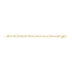 14K Yellow Gold 5.9mm Jax Link 18 Chain Necklace with Lobster Clasp.