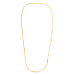 14K Yellow Gold 1.5mm Polished Beveled Herringbone 10 Chain Anklet with Lobster Clasp