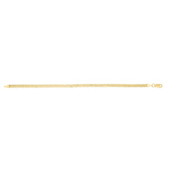 14K Yellow Gold 3.5mm Bismark 7.25 Chain Bracelet with Lobster Clasp