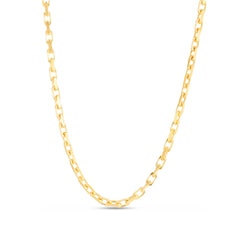 14K Yellow Gold 22 2.5mm French Cable Chain Necklace with Lobster Clasp