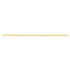 14K Yellow Gold 7.5 2.7mm Diamond Cut  Round Franco Chain Bracelet with Lobster Clasp