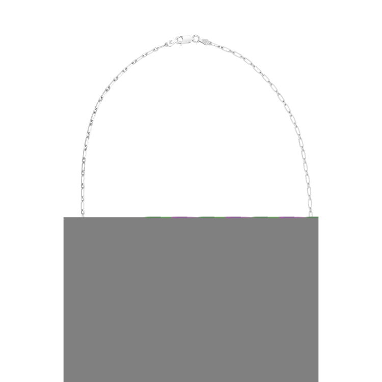 Silver 24 with Rhodium Finish 3.15mm Diamond Cut/Textured Rolo Chain with Lobster Clasp