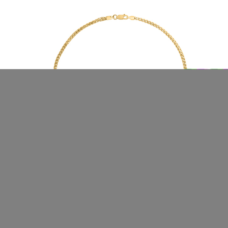 Silver (14k Yellow Gold Plated) 3.2mm 20 Diamond Cut Franco Chain Necklace with Lobster Clasp.