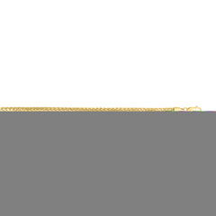 Silver (14k Yellow Gold Plated) 20 3.8mm Diamond Cut Lite Round Franco Chain Necklace with Lobster Clasp.