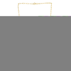 Silver (14k Yellow Gold Plated) 16 2.5mm Diamond Cut Paperclip Chain Necklace with Lobster Clasp.