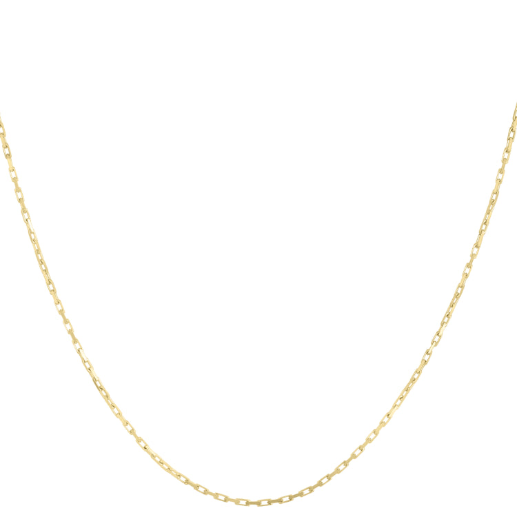 14K Yellow Gold 1.3mm French Cable 18 Chain with Lobster Clasp