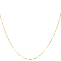 14K Yellow Gold 1.3mm French Cable 20 Chain with Lobster Clasp