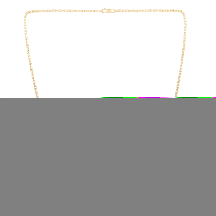 14K Yellow Gold 1.9mm French Cable 22 Chain with Lobster Clasp