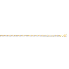 10K Two-tone Gold 20 2.7mm Fancy Ice Chain Necklace with Lobster Clasp