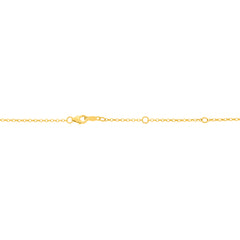 10K Yellow Gold Diamond Cut Rolo Double Extendable Chain with Lobster Clasp. 18 Total length with jump ring at 16 and 17.
