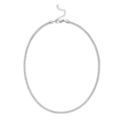 Sterling Silver 16 Fancy Ice Chain with Pear Shaped Lobster Clasp