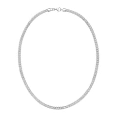 Sterling Silver 20 Fancy Ice Chain with Pear Shaped Lobster Clasp