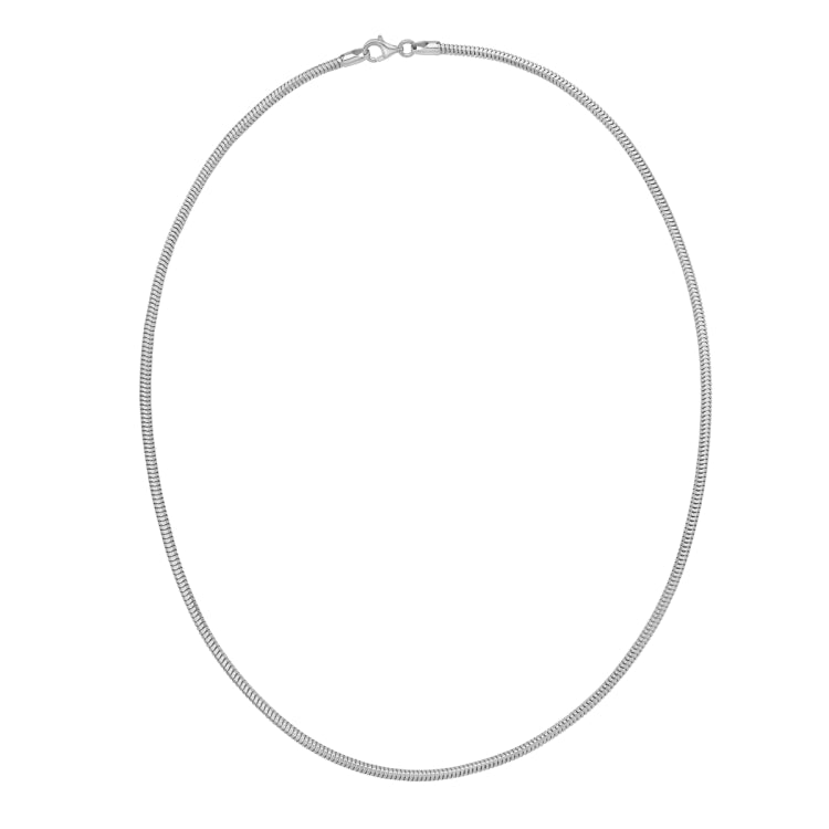 Sterling Silver 16 2.4mm Octagonal Snake Chain with Lobster Clasp