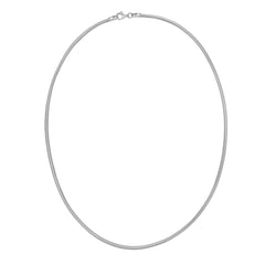 Sterling Silver 16 2.4mm Octagonal Snake Chain with Lobster Clasp