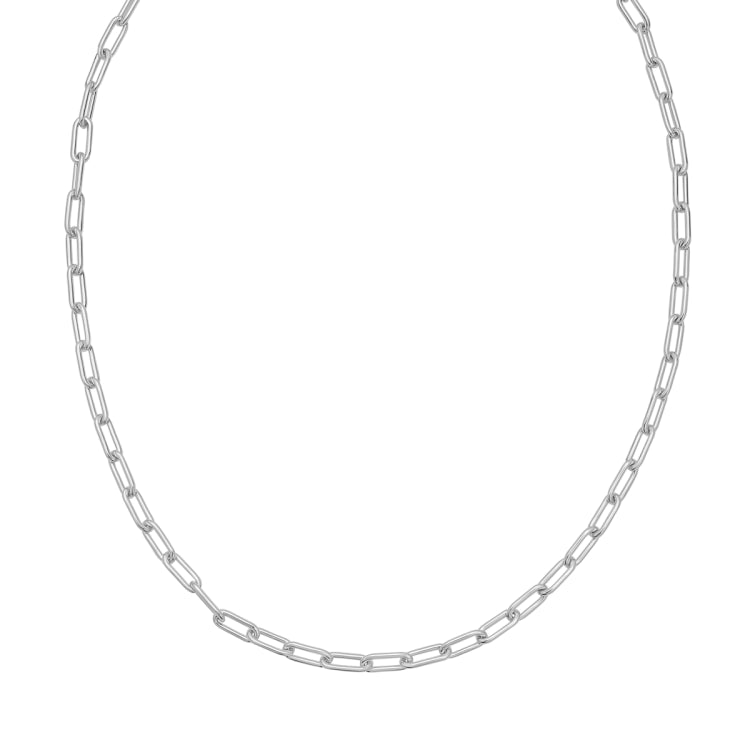 Sterling Silver 8 5.2mm Round Link Paperclip Chain with Lobster Clasp