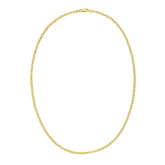 Silver with Gold Plating 24 2.8mm French Cable Chain with Lobster Clasp
