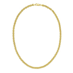 Silver with Gold Plating 7.25 5.7mm Classic Rolo Chain with Lobster Clasp