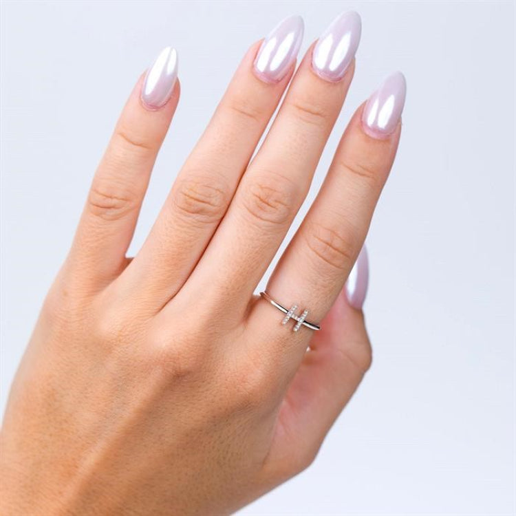 1/20 Ctw Initial 'O' Round Cut Diamond Fashion Ring in 10K Yellow Gold