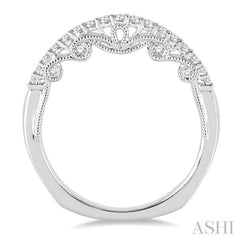1/4 Ctw Round Cut Diamond Wedding Band in 14K White Gold