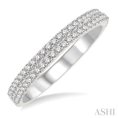 1/3 Ctw Round Diamond Wedding Band in 14K White Gold